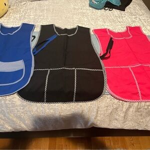 Blue and Black Bibs with Protective Design